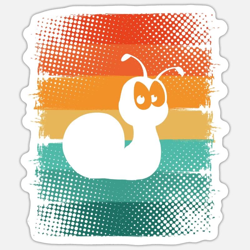 Snegl - Sticker størrelse S (10 x 10 cm) - mat hvid