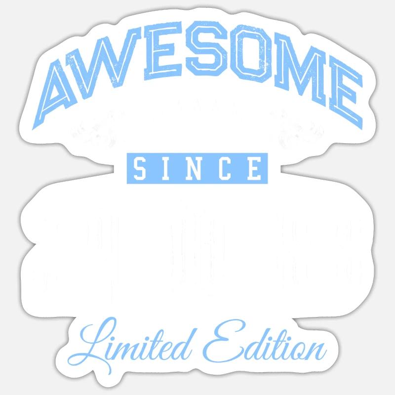 2008 awesome since - Sticker Größe S (10 x 10 cm) - Mattweiß