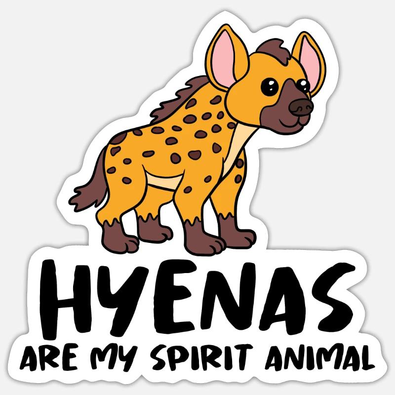 Hyäne Sticker Größe S (10 x 10 cm)