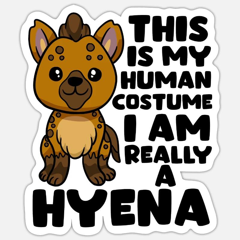 Hyäne Sticker Größe S (10 x 10 cm)