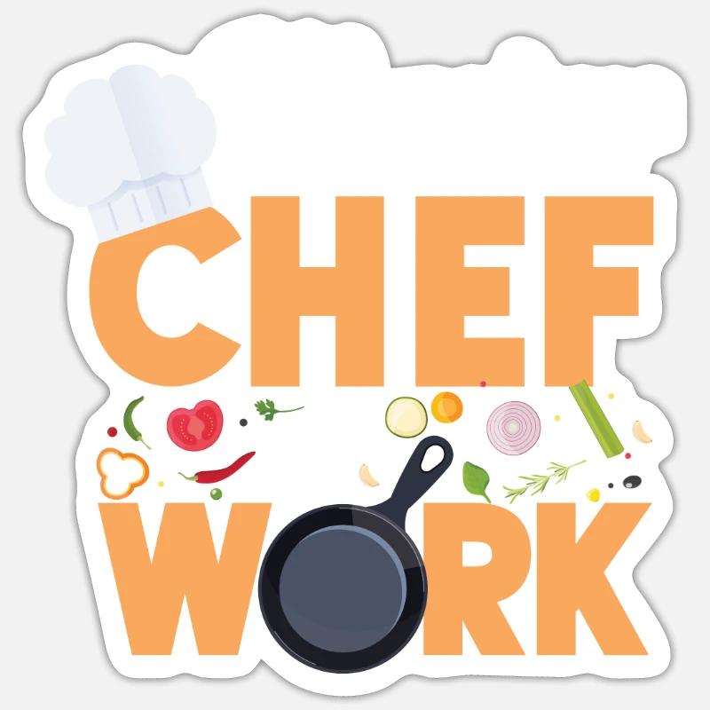 Cooking Cook Kitchen Chef Master Sticker Größe S (10 x 10 cm)