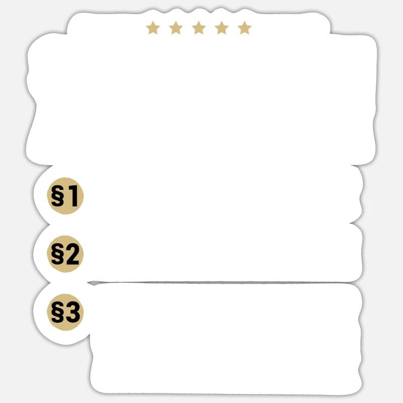 Steuerfachangestellte Beruf eigenen Paragraphen - Sticker Größe S (10 x 10 cm) - Mattweiß