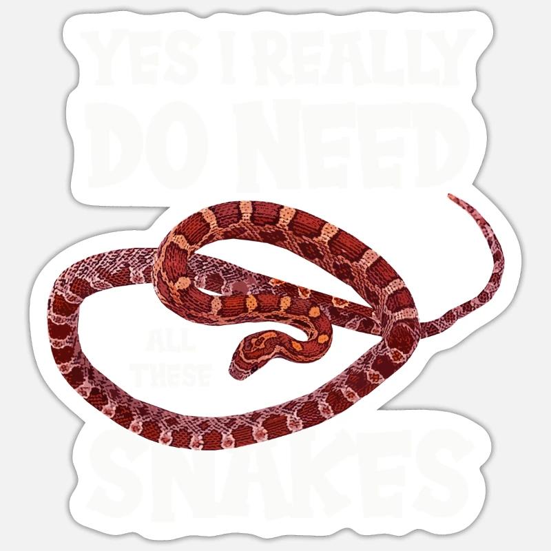 Snake Corn Snake Reptile Gift Idea Sticker size S (10 x 10 cm)