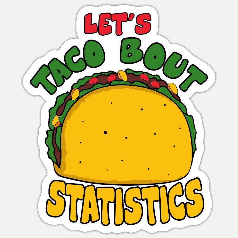 Taco Boutiques Statistics - Sticker size S (10 x 10 cm) - white matte