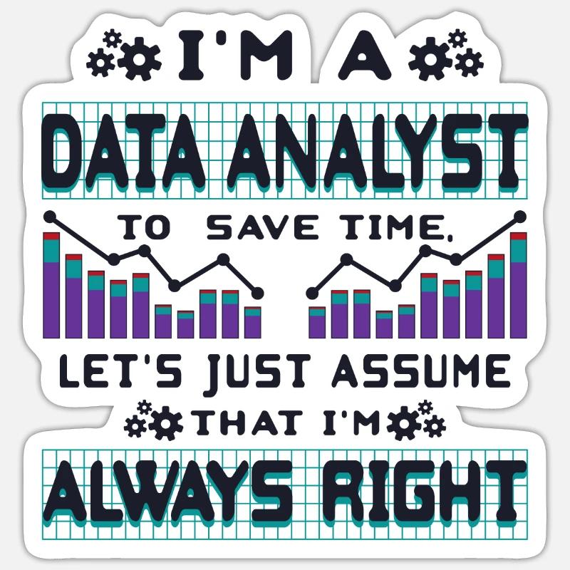 Analyste de données Sticker taille S (10 x 10 cm)