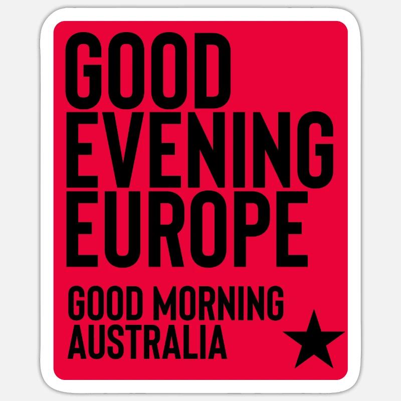 Concours Eurovision de la chanson - Sticker taille S (10 x 10 cm) - blanc mat