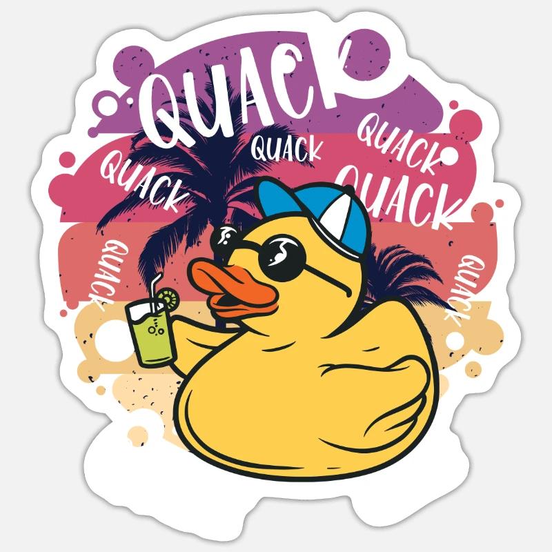Duck Rubber Duck Rubber Ducks Gift Idea - Sticker size S (10 x 10 cm) - white matte