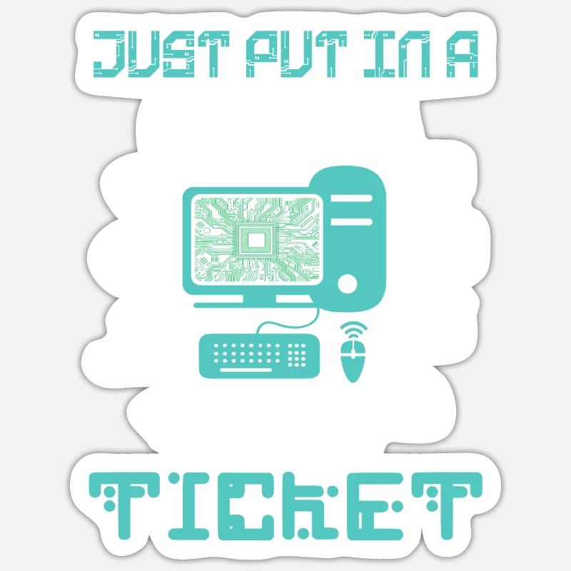 Technischer Support Technologie Programmierer - Sticker Größe S (10 x 10 cm) - Mattweiß