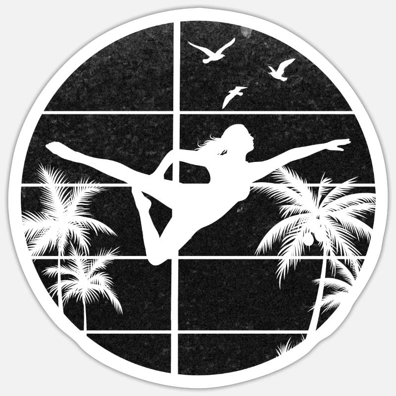 Pole Dance Pole Dancing Pole Dancer I Pole Dance - Sticker Größe S (10 x 10 cm) - Mattweiß