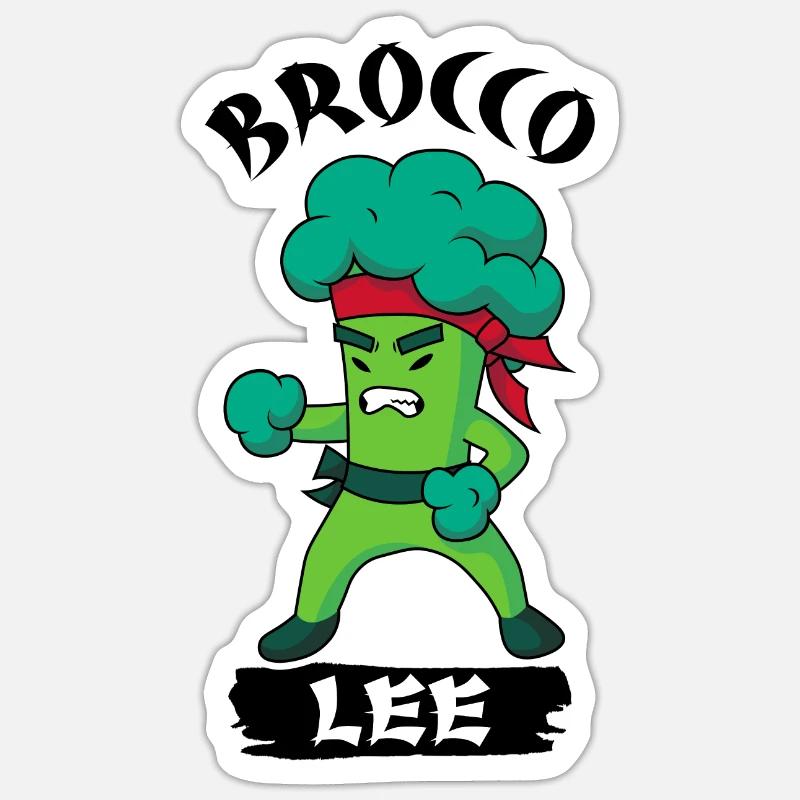 Brocco Lee Broccoli Meme - Sticker size S (10 x 10 cm) - white matte