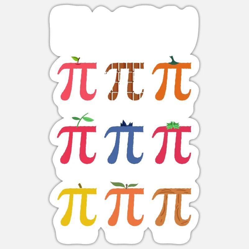 Pi Pie Menu Pi Math Teacher Pi Day Sticker size S (10 x 10 cm)