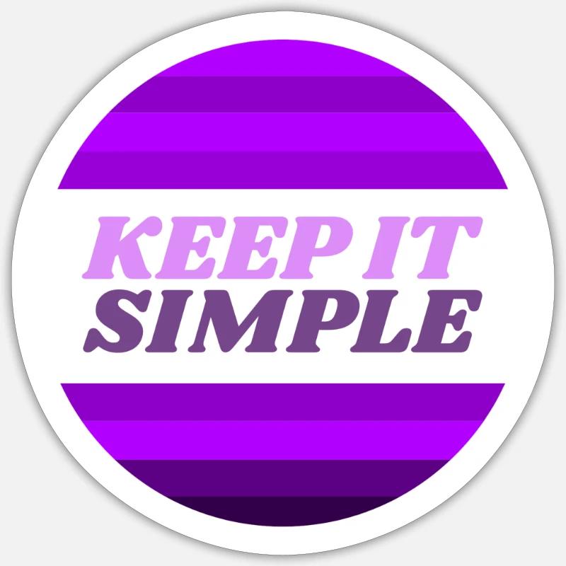 Keep it Simple Sticker size S (10 x 10 cm)