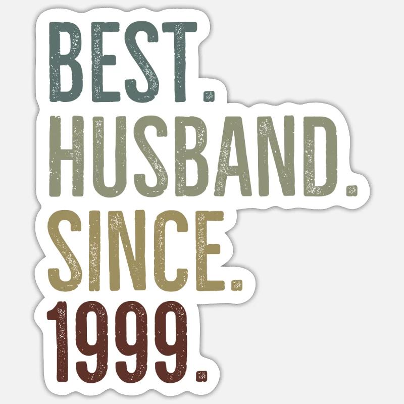 Bester Ehemann seit 1999 Sticker Größe S (10 x 10 cm)