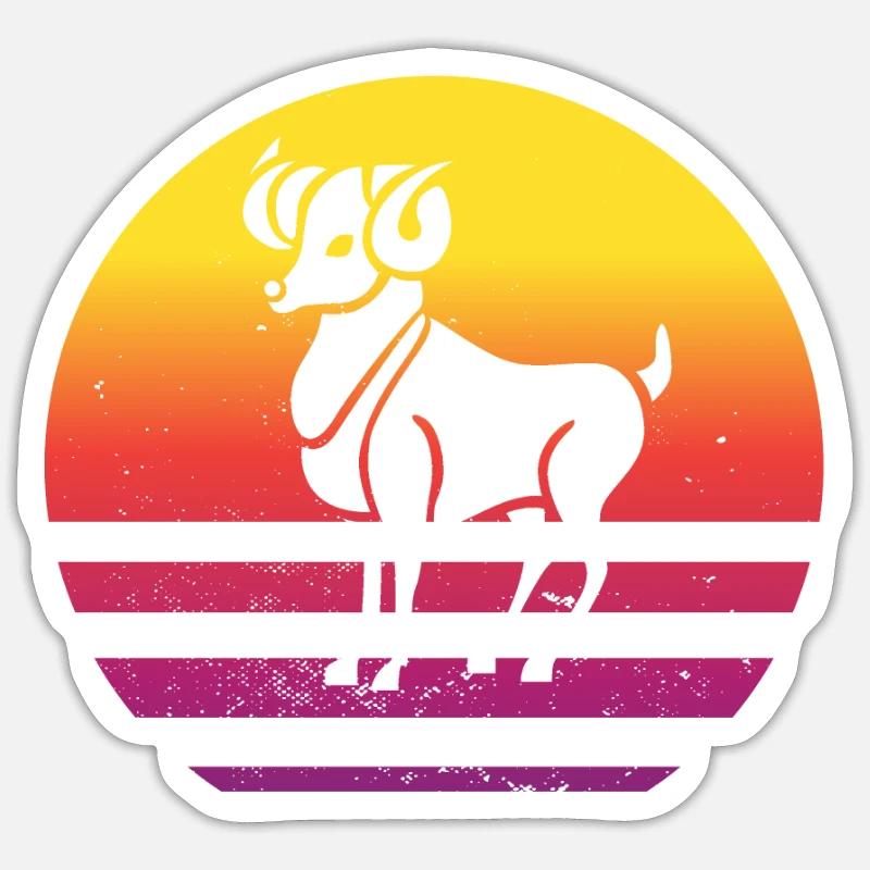 Sternzeichen Widder Sticker Größe S (10 x 10 cm)