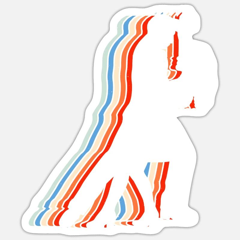 Ballroom Dance Partner Dancing - Sticker size S (10 x 10 cm) - white matte