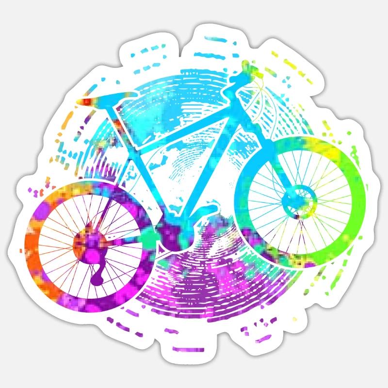 Vélo VTT - Sticker taille S (10 x 10 cm) - blanc mat