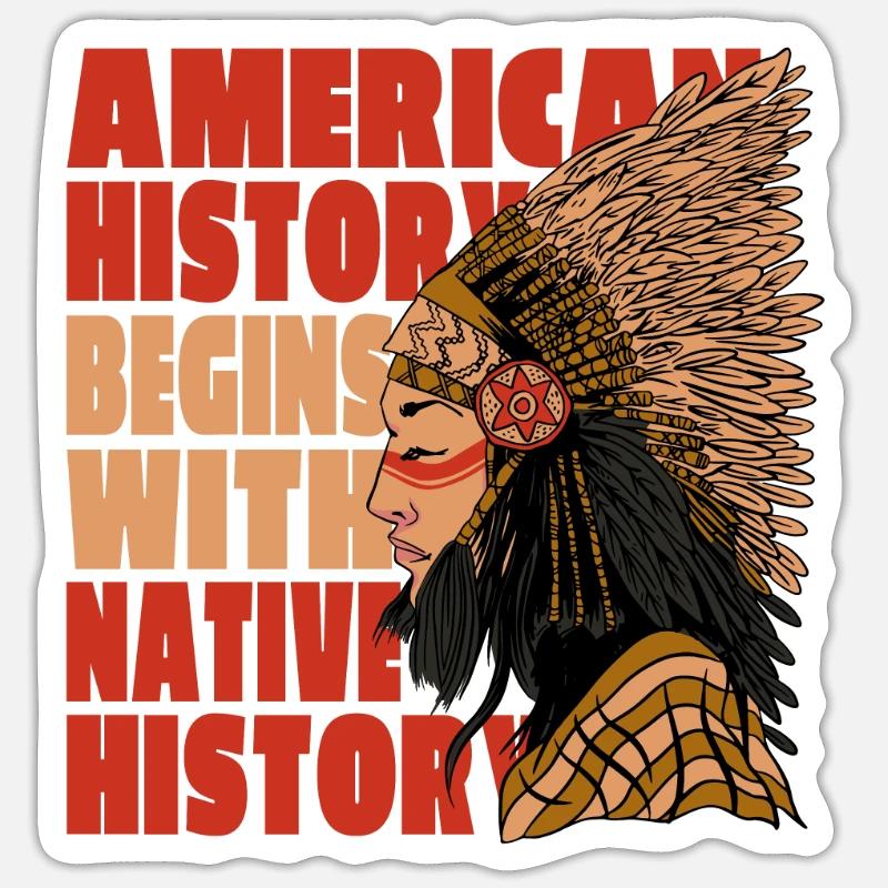 Conception amérindienne Sticker taille S (10 x 10 cm)