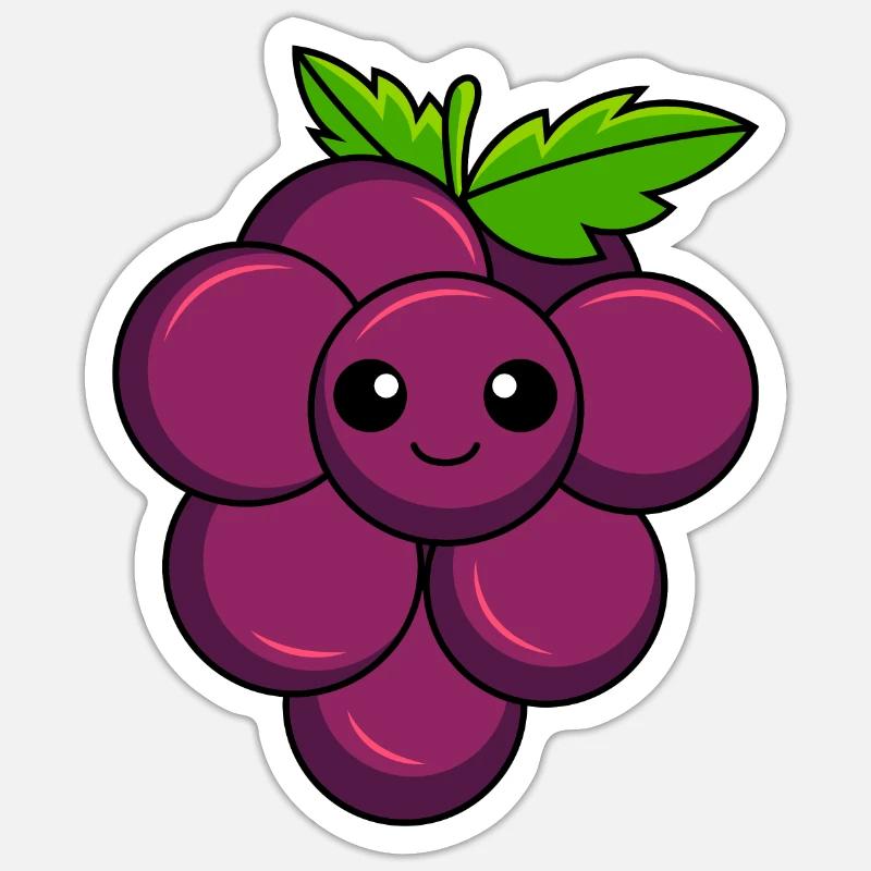 Grape Comic Sticker size S (10 x 10 cm)
