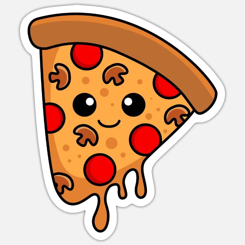 Pizza Comic - Sticker size S (10 x 10 cm) - white matte