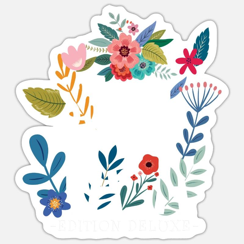 Super Tata, annonce de grossesse, - Sticker taille S (10 x 10 cm) - blanc mat