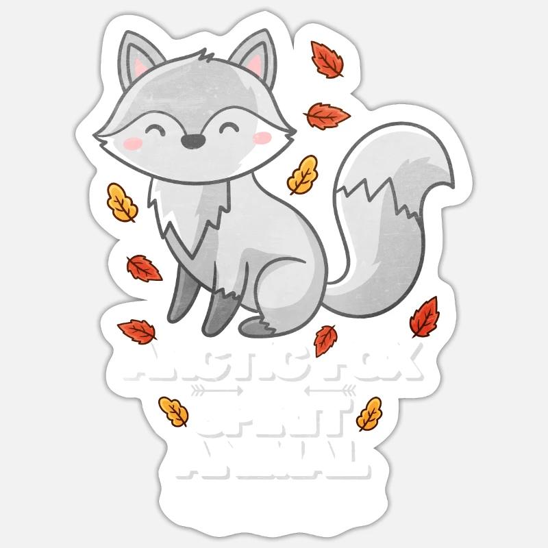 Polarfuchs - Sticker Größe S (10 x 10 cm) - Mattweiß