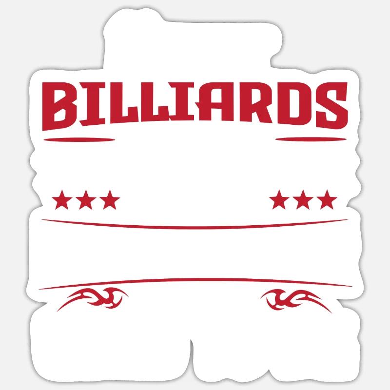 Billard - Sticker Größe S (10 x 10 cm) - Mattweiß