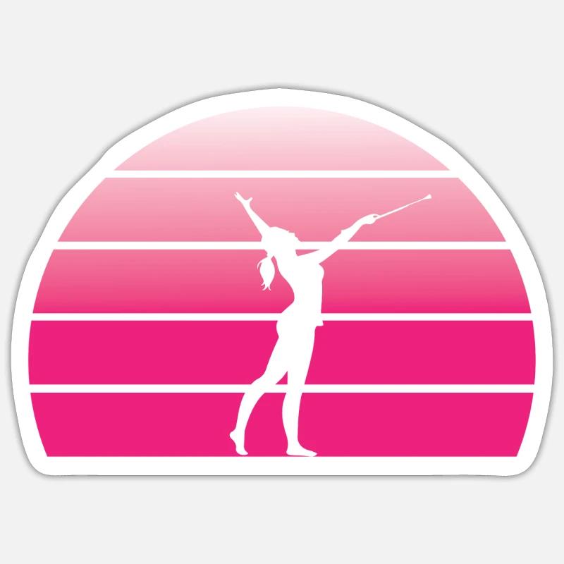 Majorette Silhouette - Sticker taille S (10 x 10 cm) - blanc mat