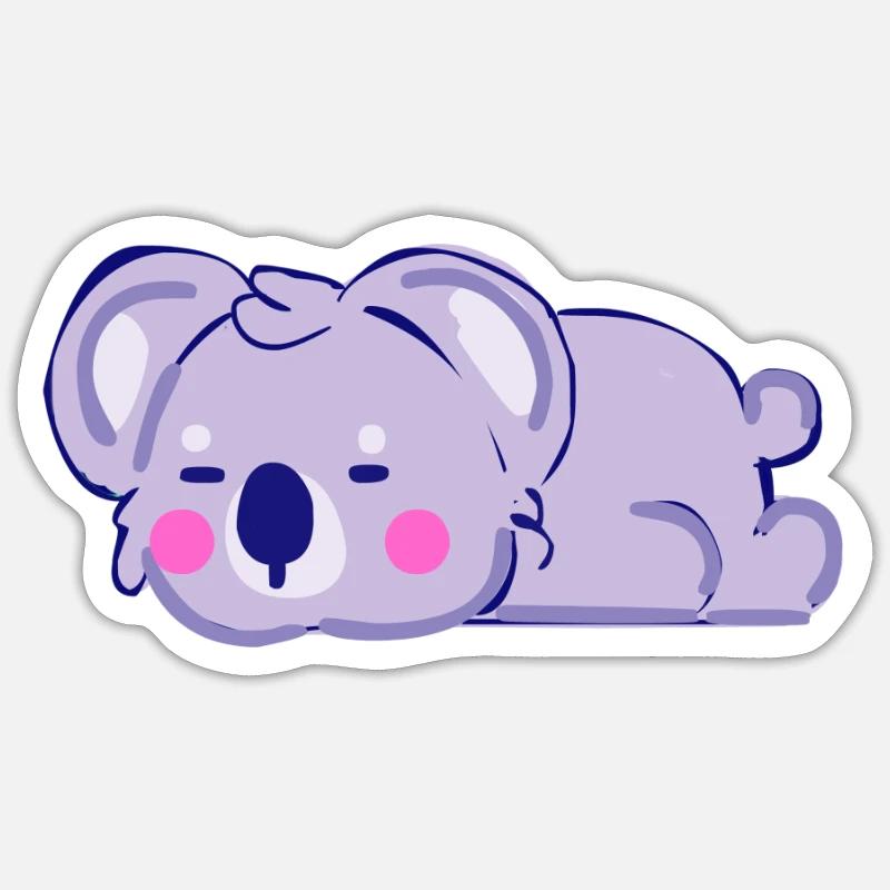Sleeping Koala Sticker size S (10 x 10 cm)