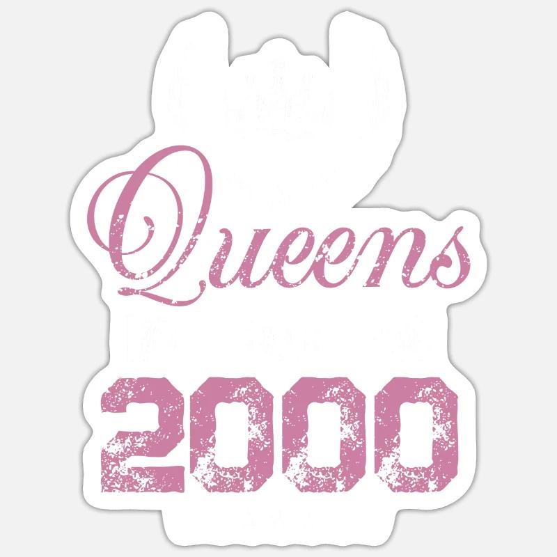 Reines nées en 2000 - Sticker taille S (10 x 10 cm) - blanc mat