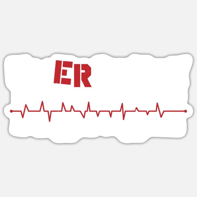 Infirmière d'urgence Infirmière d'urgence - Sticker taille S (10 x 10 cm) - blanc mat