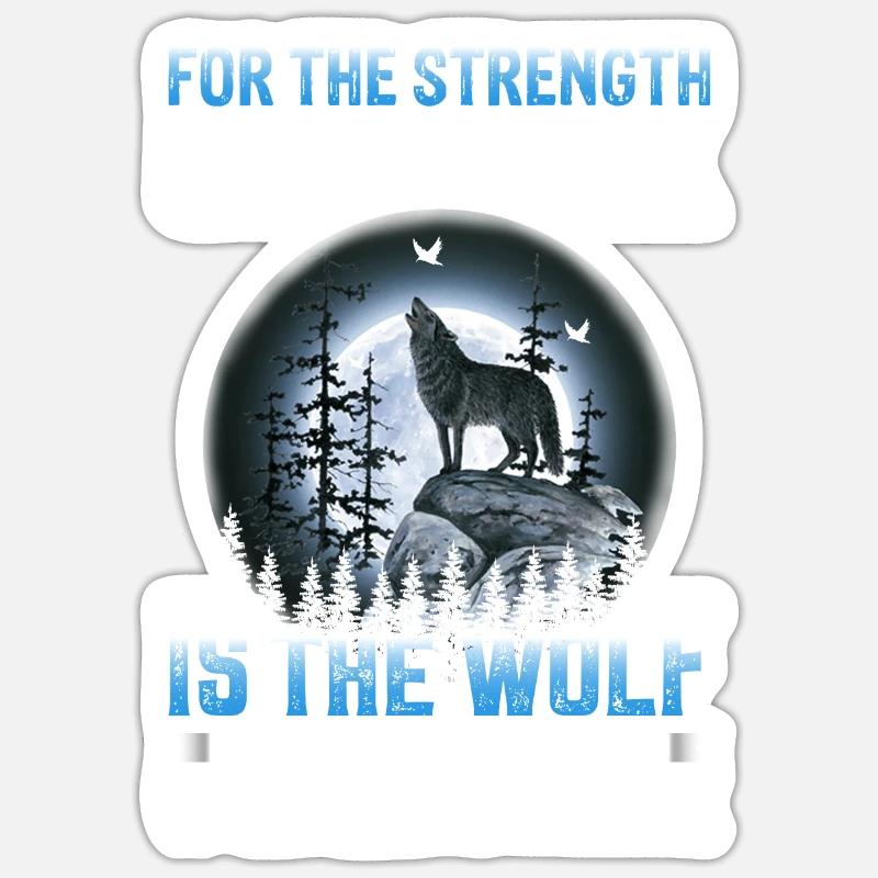 Wolfsspruch Wölfe Wolfsrudel Wolf - Sticker Größe S (10 x 10 cm) - Mattweiß