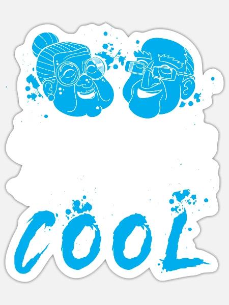 Großeltern Senioren Spruch - Sticker Größe S (10 x 10 cm) - Mattweiß