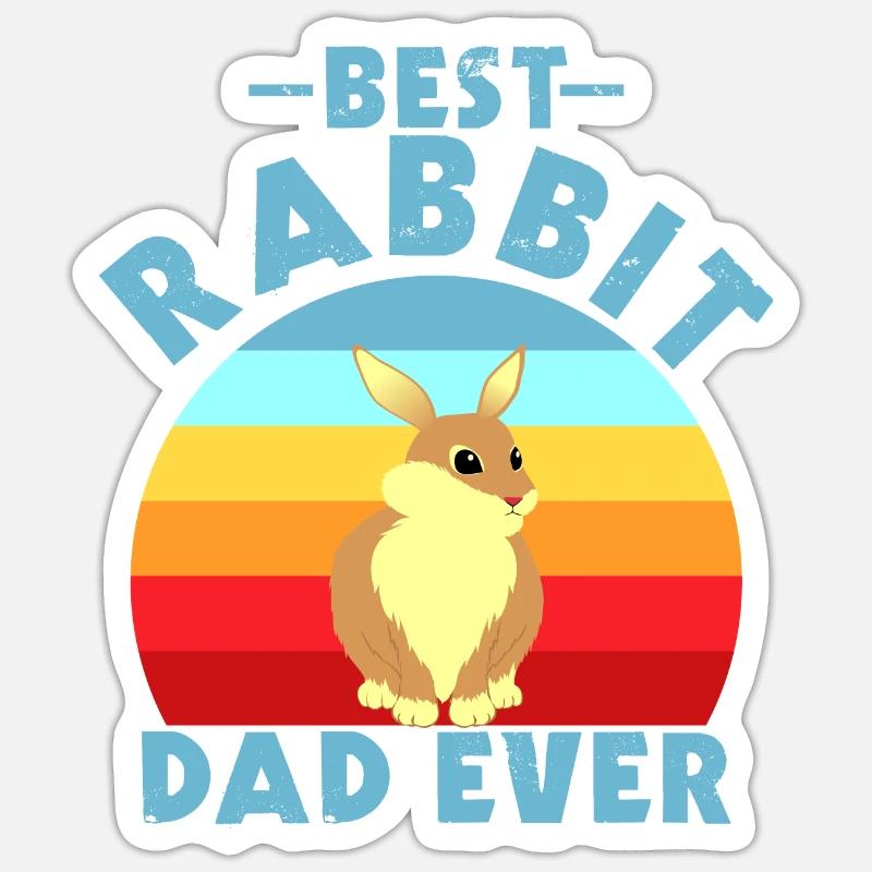 Best Rabbit Sticker size S (10 x 10 cm)