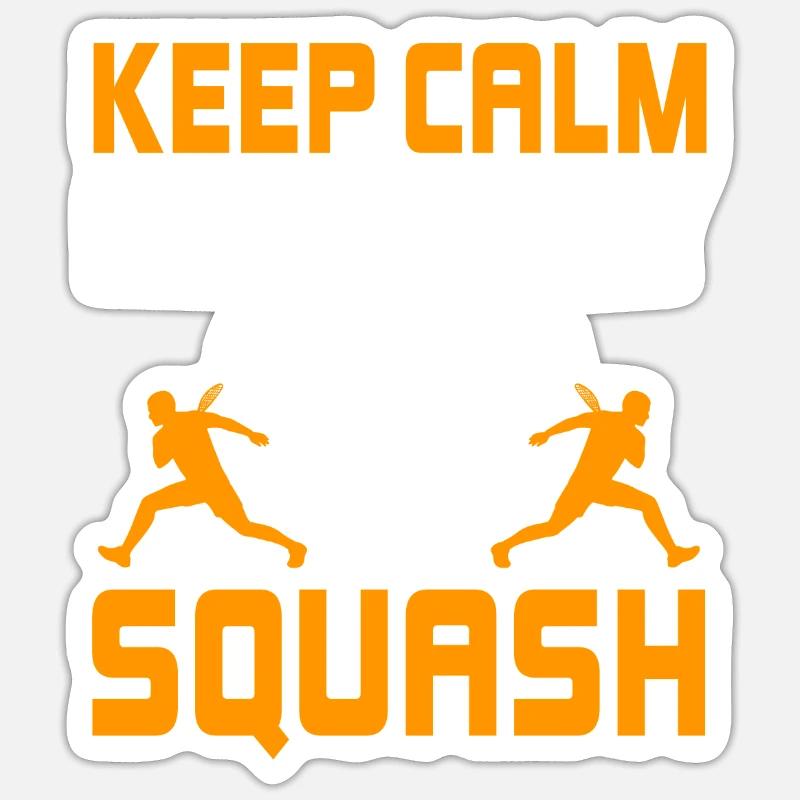 Squash - Sticker Größe S (10 x 10 cm) - Mattweiß