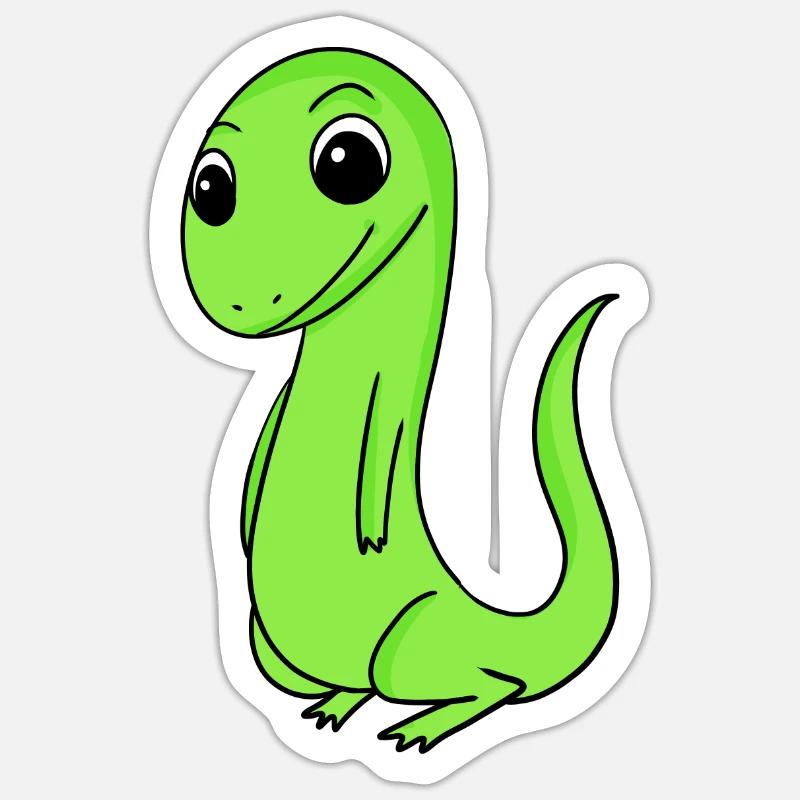 Eidechse - Sticker Größe S (10 x 10 cm) - Mattweiß