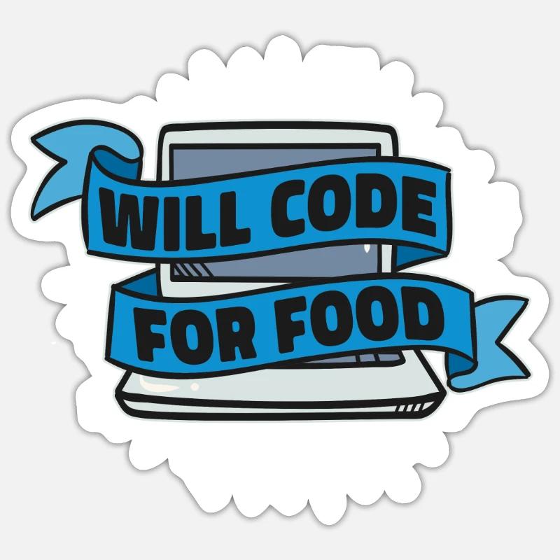 Programmeur Coder Développeur de logiciels Sticker taille S (10 x 10 cm)