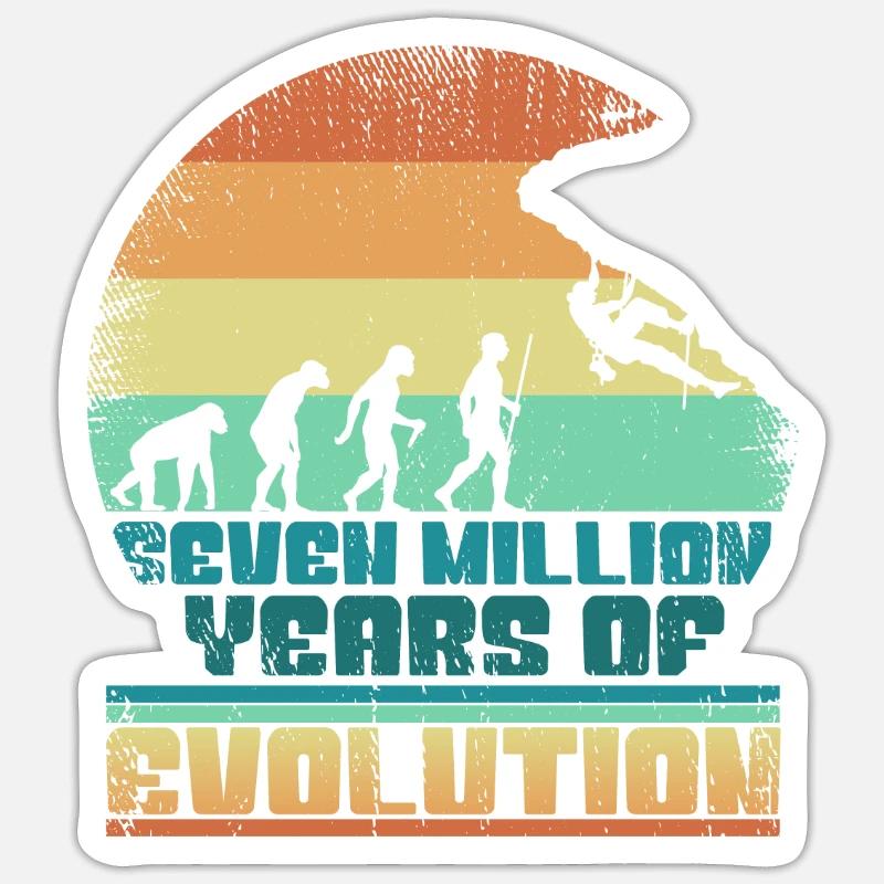 Climbers Climbing Bouldering Evolution 005-144 Sticker size S (10 x 10 cm)