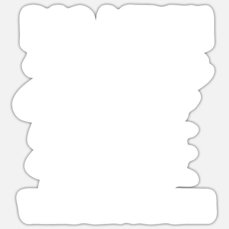 Leben Besser in Wanderschuhen - (W) - Sticker Größe S (10 x 10 cm) - Mattweiß