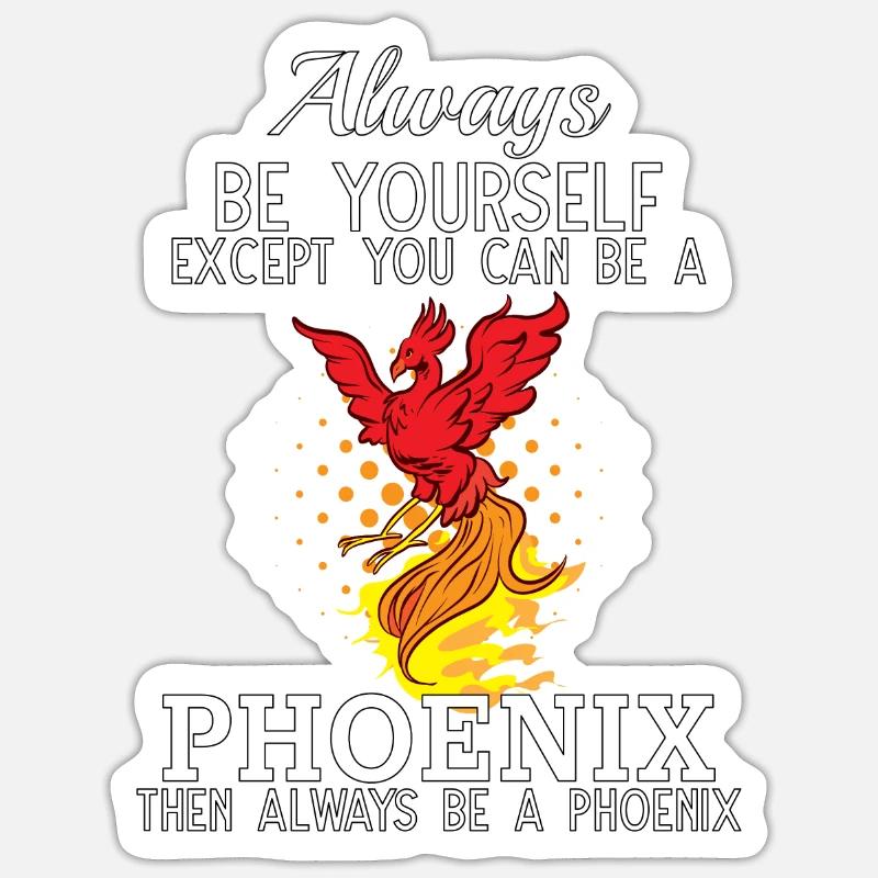 Phoenix Bird Mythical Creature - Sticker size S (10 x 10 cm) - white matte