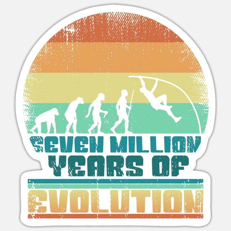 Pole Vault Evolution Gift Idea 005-189 Sticker size S (10 x 10 cm)