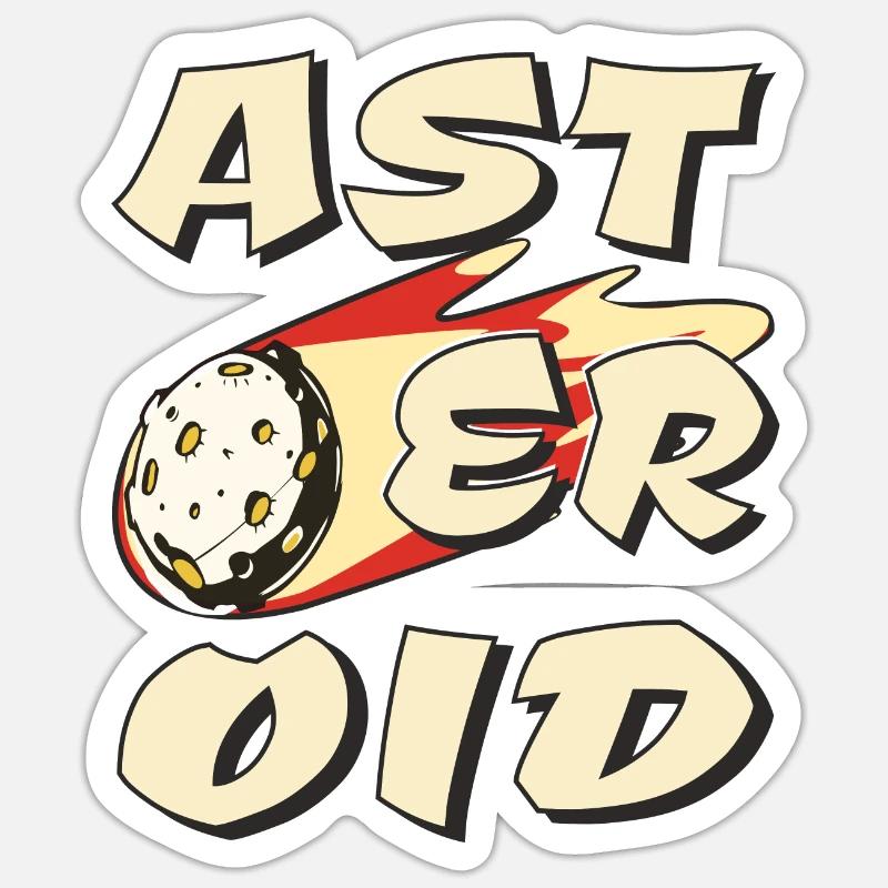 ASTEROID - Sticker size S (10 x 10 cm) - white matte
