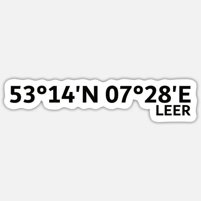 Coordonnées vides - Sticker taille S (10 x 10 cm) - blanc mat