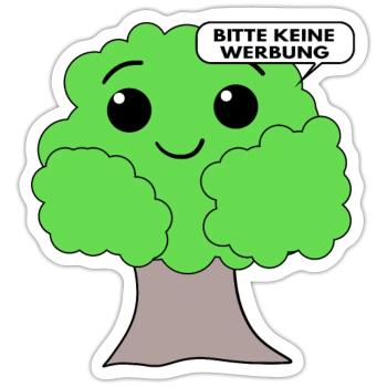 Briefkasten Aufkleber Bitte keine Werbung - Sticker Größe S (10 x 10 cm) - Mattweiß - Vorne