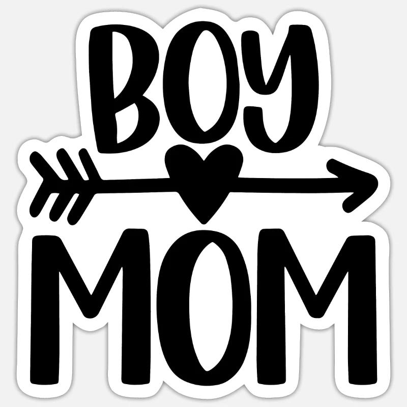Junge Mama - Sticker Größe S (10 x 10 cm) - Mattweiß