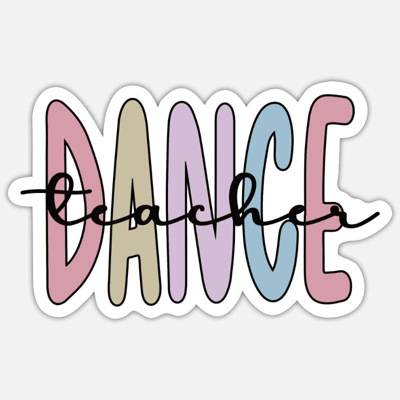 Reconnaissance de professeur de danse Cours de danse - Sticker taille S (10 x 10 cm) - blanc mat