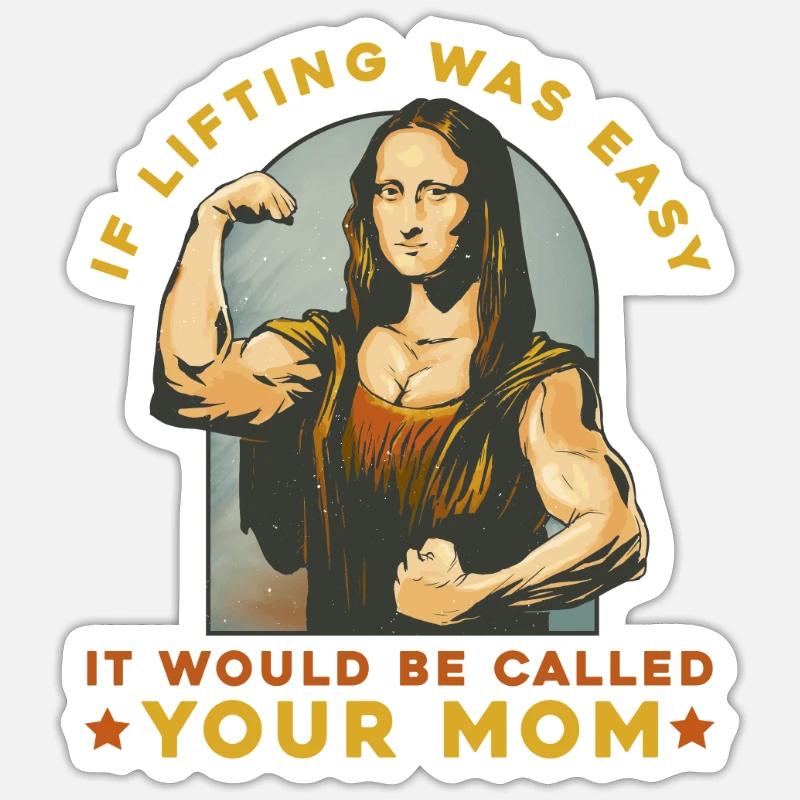 Fitness Training Gym Workout Poids - Sticker taille S (10 x 10 cm) - blanc mat