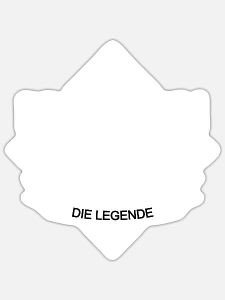 Ich bin Martin und die Legende - Sticker Größe S (10 x 10 cm) - Mattweiß