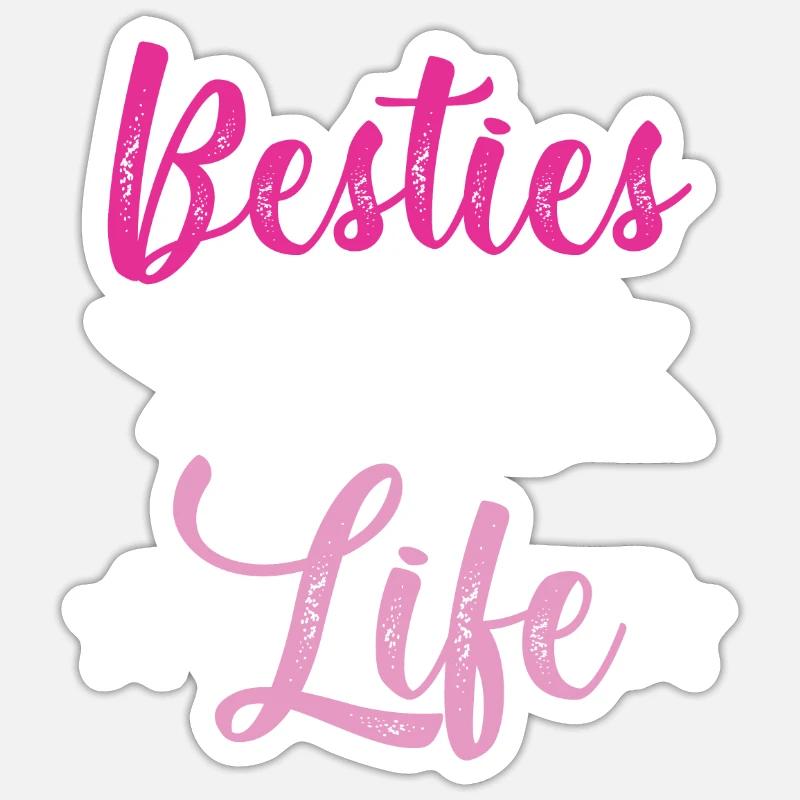 bester freunde - Sticker Größe S (10 x 10 cm) - Mattweiß