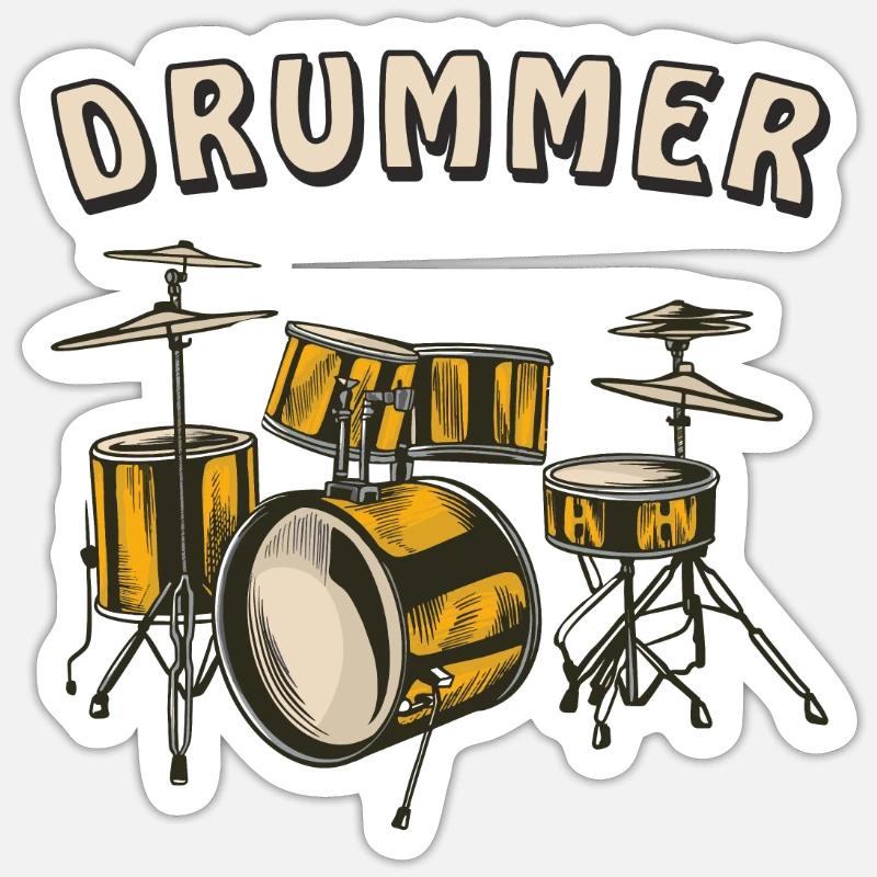 BATTEUR - Sticker taille S (10 x 10 cm) - blanc mat