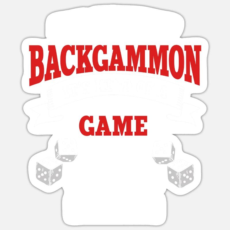 Backgammon - Sticker taille S (10 x 10 cm) - blanc mat